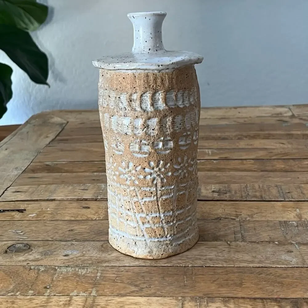 1972 Mid-century Ceramic Flower Vase 9.5